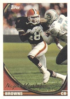 Najee Mustafaa Cleveland Browns 1994 Topps NFL #446